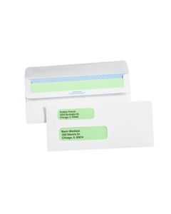 3 7/8" x 8 7/8" - #9  Double  Window Redi- Seal  Business  Envelopes with  Security  Tint
