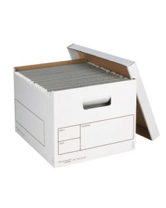 15" x 12" x 10" Auto-Lock Bottom File Storage Boxes