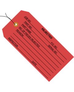 4 3/4" x 2 3/8" - " Rejected" Inspection  Tags -  Pre- Wired