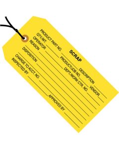 4 3/4" x 2 3/8" - " Scrap" Inspection  Tags -  Pre- Strung