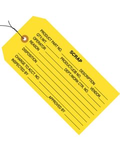 4 3/4" x 2 3/8" - " Scrap" Inspection  Tags -  Pre- Wired