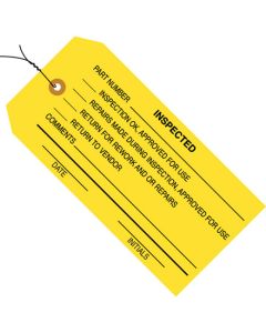 4 3/4" x 2 3/8" - " Inspected" Inspection  Tags -  Pre- Wired