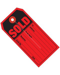 4 3/4" x 2 3/8" "SOLD"  Retail  Tags