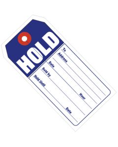 4 3/4" x 2 3/8" "HOLD"  Retail  Tags