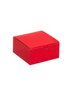 4" x 4" x 2"  Holiday  Red Gift  Boxes