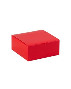 8" x 8" x 3 1/2"  Holiday  Red Gift  Boxes