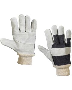 Leather  Palm w/  Knit  Wrist  Gloves -  Large