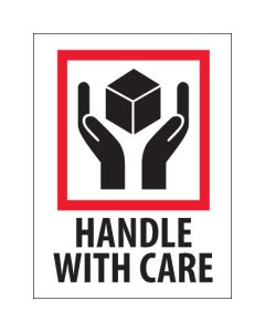 3" x 4" - " Handle  With  Care"  Labels