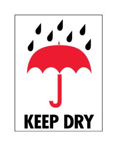 3" x 4" - " Keep  Dry"  Labels