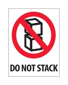 3" x 4" - " Do  Not  Stack"  Labels