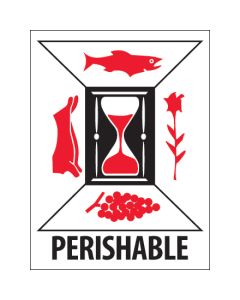 3" x 4" - " Perishable"  Labels