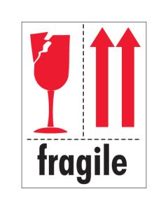 3" x 4" - " Fragile"  Labels