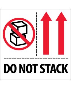 4" x 4" - " Do  Not  Stack"  Labels