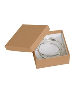 3 1/2" x 3 1/2" x 1 1/2"  Kraft Jewelry  Boxes