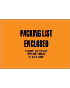 4 1/2" x 6" -  Mil- Spec" Packing  List  Enclosed"  Envelopes