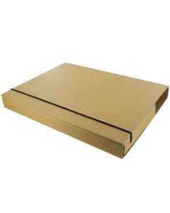 12 1/2" x 12 1/2" x 1" Kraft Corrugated Bookfolds