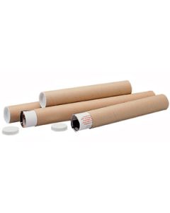 2" x 24" Kraft Mailing Tubes with Caps