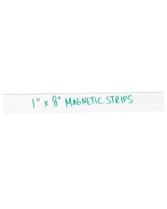 1" x 8"  White Warehouse  Labels -  Magnetic  Strips
