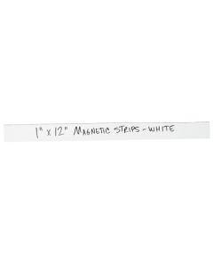1" x 12"  White Warehouse  Labels -  Magnetic  Strips