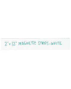 2" x 12"  White Warehouse  Labels -  Magnetic  Strips