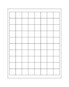 1" x 1"  White Rectangle  Laser  Labels