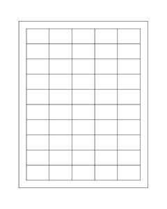 1 1/2" x 1"  White Removable  Rectangle  Laser  Labels