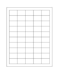 1 1/2" x 1"  White Rectangle  Laser  Labels -  Master  Case