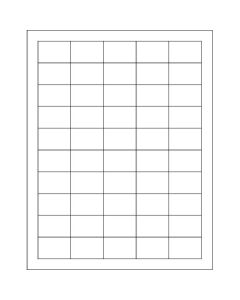 1 1/2" x 1"  White Rectangle  Laser  Labels -  Master  Case