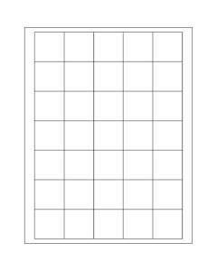 1 1/2" x 1 1/2"  White Rectangle  Laser  Labels