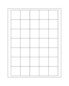 1 1/2" x 1 1/2"  White Rectangle  Laser  Labels