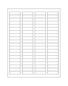 1 3/4" x 1/2"  White Removable  Rectangle  Laser  Labels