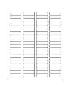 1 3/4" x 1/2"  White Rectangle  Laser  Labels -  Master  Case