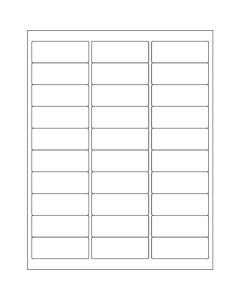 2 5/8" x 1"  Glossy  White Rectangle  Laser  Labels