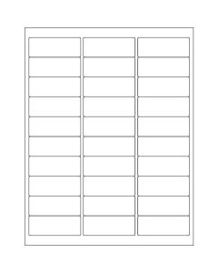 2 5/8" x 1" Weather- Resistant  Laser  Labels