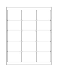 2.6875" x 2"  White Rectangle  Laser  Labels