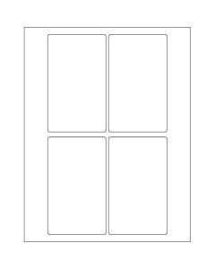 3" x 5"  White Rectangle  Laser  Labels