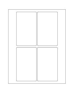 3" x 5"  White Rectangle  Laser  Labels