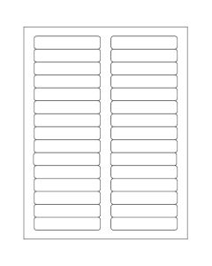 3 7/16" x 2/3"  White Rectangle  Laser  Labels