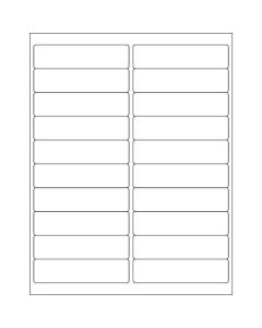 4" x 1"  White Removable  Rectangle  Laser  Labels