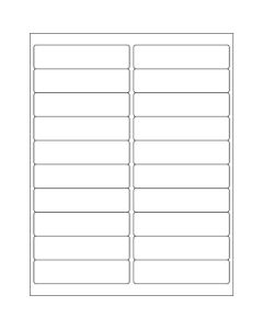 4" x 1"  White Removable  Rectangle  Laser  Labels