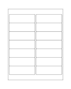 4" x 1 1/3"  White Rectangle  Laser  Labels