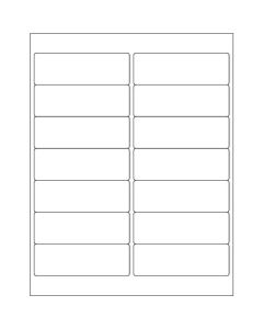 4" x 1 1/3"  White Rectangle  Laser  Labels