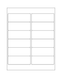 4" x 1 1/2"  White Rectangle  Laser  Labels