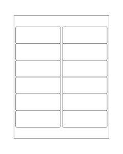 4" x 1 1/2"  White Rectangle  Laser  Labels