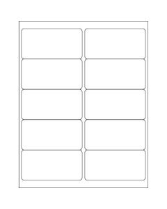 4" x 2"  Glossy  White Rectangle  Laser  Labels