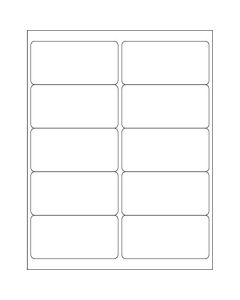 4" x 2"  White Rectangle  Laser  Labels -  Master  Case