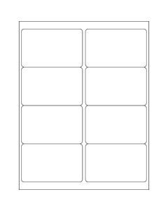 4" x 2 1/2"  White Rectangle  Laser  Labels