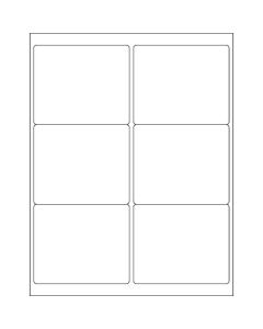 4" x 3 1/3"  Glossy  White Rectangle  Laser  Labels