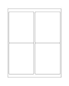 4" x 5"  White Rectangle  Laser  Labels -  Master  Case