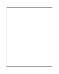 8 1/2" x 5 1/2"  White Rectangle  Laser  Labels -  Master  Case